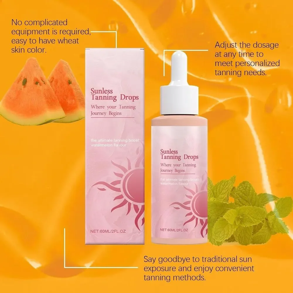 Sunless Tanning Drops to Drink, Where Your Tanning Journey Begins (2 PCS)